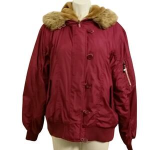 Neyelle Maroon Polyester Jacket. XL